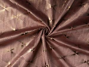 Biante Zamatová obliečka na vankúš Isabela IBL-009 Rose Gold trojuholníky na staroružovom 40 x 60 cm