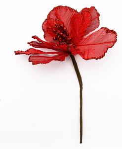 DECOLED Červený umelý kvet 20,5x17cm
