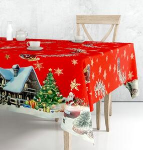 Obrus ​​PVC M-134A - Vianočný červený - Role 140cm x 20m