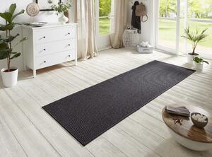 BT Carpet - Hanse Home koberce Behúň Nature 104276 Anthracite – na von aj na doma - 80x450 cm