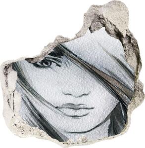 Samolepiaca nálepka betón Portrét ženy nd-p-81700104