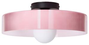 Stropná lampa ružová sklenené tienidlo na nízky strop moderný štýl obývacia izba