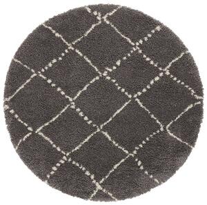 Mint Rugs - Hanse Home koberce Kusový koberec Allure 104403 Darkgrey / Cream - 120x120 (priemer) kruh cm