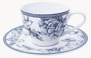 Porcelánové šálky na čaj's podšálkami Kensington, 4 ks