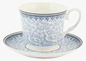 Porcelánové šálky na čaj's podšálkami Blue Dream, 2 ks
