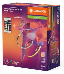 Ledvance - LED RGB stmievateľný solárny pásik FLEX 3m LED/1,2W/3,7V IP44 s diaľkovým ovládaním