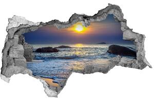 Diera 3D v stene nálepka Sunset sea nd-b-47734929