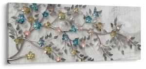 Obraz- Na vetve - abstraktné (120x50 cm)