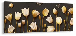 Obraz - Tulipány - abstraktné (120x50 cm)