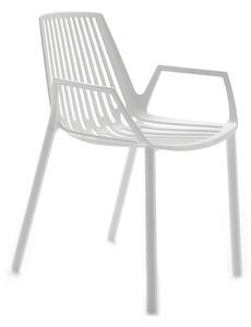 Fast Hliníkové stohovateľné jedálenské kreslo Rion, Fast, 55x56x79 cm, hliník farba biela white