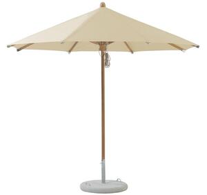 Glatz Teakový slnečník Teakwood, Glatz, okrúhly 300 cm (3 m), rám z teakového dreva, poťah polyester 250 g/m2 farba podľa vzorkovníka