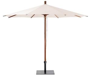Glatz Drevený slnečník Piazzino, Glatz, okrúhly 350 cm (3,5 m), rám červeno lakované eukalyptové drevo, poťah polyester 220 g/m2 natur