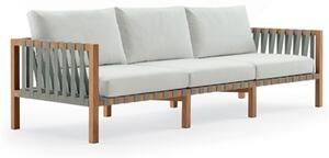 Roda 3-miestna pohovka Mistral, Roda, 247x90x64 cm, rám teak, pásový výplet farba podľa vzorkovníka, bez podušiek