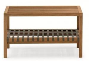Roda Konzolový stolík Network, Roda, obdĺžnikový 110x48x64 cm, rám teak, pásový výplet farba podľa vzorkovníka