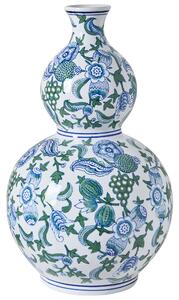 Váza na kvety biela a modrá z porcelánu dekoratívny doplnok starožitný vintage dizajn