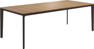 Gloster Jedálenský stôl Carver, Gloster, obdĺžnikový 220x100x73 cm, rám hliník farba meteor, doska teak