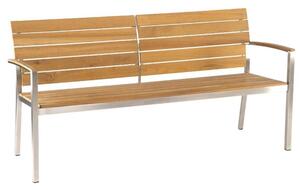 Stern Nerezová lavica Savona, Stern, 160x55x80 cm, rám nerez, teak