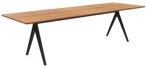 Gloster Jedálenský stôl Split, Gloster, obdĺžnikový 280x92x74 cm, rám hliník farba meteor, doska teak
