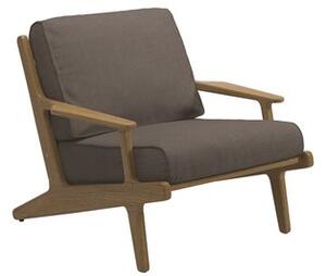 Gloster Teakové nízke kreslo Bay, Gloster, 86,5x93,5x72 cm, rám teak, výplet Batyline farba granite, sedáky kat. B farba podľa vzorkovníka