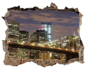 Fototapeta díra na zeď 3D Brooklyn bridge nd-k-70432448