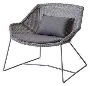 Cane-line Nízke kreslo Breeze, Cane-line, 87x72x73 cm, rám kov farba black, výplet umelý ratan farba black