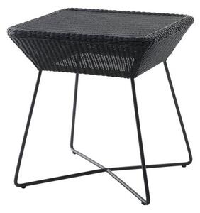 Cane-line Odkladací stolík Breeze, Cane-line, štvorcový 50x50x50 cm, rám kov farba black, výplet umelý ratan farba black