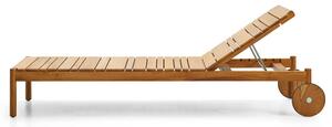 Varaschin Teakové lehátko s kolieskami Barcode, Varaschin, 209x71x32 cm, teak, bez celopotahu