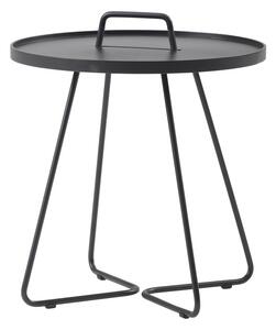 Cane-line Odkladací stolík L On-the-move, Cane-line, okrúhly 52x60 cm, hliník farba black