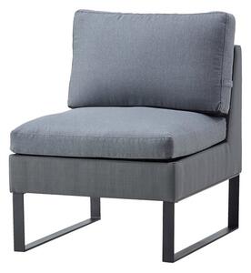 Cane-line Stredový diel Flex, Cane-line, 70x76x85 cm, rám lakovaný hliník, poťah vonkajšia látka Tex grey, sedáky vonkajšia látka Natté grey