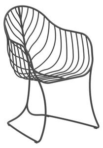 Royal Botania Jedálenská stolička Folia, Royal Botania, 54x53x89 cm, nerezová farba antracit