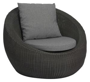 Stern Nízke kreslo Anny, Stern, 110x107x84 cm, umelý ratan sivý (basalt grey), sedáky 100% polyakryl sivý (silk grey)