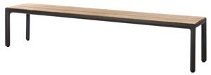 Tribu Jedálenská lavica Illum 212 cm, Tribu, rám hliník farba white, sedacia časť teak, bez sedákov