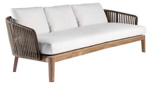Tribu Teaková 3-miestna pohovka Mood, Tribu, 233x91x69 cm, rám teak, výplet lanko farba earthbrown, bez sedákov