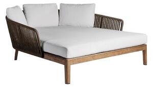 Tribu Teaková denná posteľ veľká Mood, Tribu, 162x174x69 cm, rám teak, výplet lanko farba earthbrown, bez sedákov