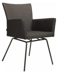 Stern Jedálenské kreslo Artus VIP, Stern, 63x63x92 cm, rám lakovaná nerezová oceľ čierny (black matt), rýchloschnúca pena, vonkajšia látka silk black