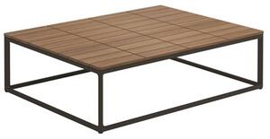Gloster Konferenčný stolík Maya, Gloster, obdĺžnikový 100x75x28 cm, rám hliník farba meteor, doska teak