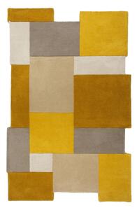 Flair Rugs koberce AKCIA: 150x240 cm Ručne všívaný kusový koberec Abstract Collage Ochre/Natural - 150x240 cm