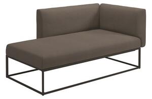 Gloster Ukončovací relaxačný pravostranný/ľavostranný diel Maya, Gloster, 161x86x73 cm, rám hliník farba meteor, sedáky kat. B farba podľa vzorkovníka