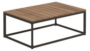 Gloster Konferenčný stolík Maya, Gloster, obdĺžnikový 75x50x28 cm, rám hliník farba meteor, doska teak