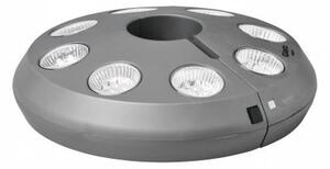Glatz Svetlo na slnečník, Glatz Osyrion, 8 LED svetiel, pre tyče 48-68 mm, vr. akumulátora a nabíjania