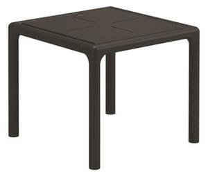 Gloster Hliníkový odkladací stolík Curve, Gloster, štvorcový 50x50x47 cm, rám a doska hliník čiernosedý (meteor)