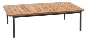 Diphano Konferenčný stolík Omer, Diphano, obdĺžnikový 120x75x34 cm, rám hliník farba šedočierna (lava), doska teak