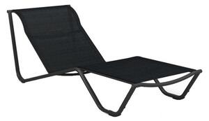Gloster Stohovateľné nepolohovateľné ležadlo Helio, Gloster, 190x79,5x31/70 cm, hliník čiernosivý (meteor), výplet textilén čierny (charcoal)