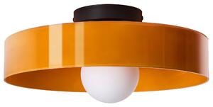 Stropná lampa oranžová sklenené tienidlo na nízky strop moderný štýl obývacia izba