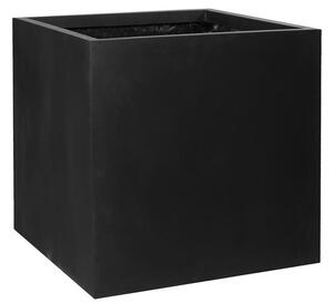 Pottery Pots Vonkajší kvetináč štvorcový Block XXL, Black (farba čierna), kolekcia Natural, kompozit Fiberstone, d 70 cm x š 70 cm x v 70 cm, objem cca 343 l