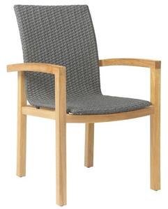 Stern Jedálenské kreslo Leah, Stern, 59x65x93 cm, rám teak, šnúrkový výplet stone grey