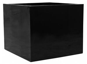 Pottery Pots Vonkajší kvetináč štvorcový Jumbo M, Black (farba čierna), kolekcia Natural, kompozit Fiberstone, d 70 cm x š 70 cm x v 62 cm, objem cca 294 l