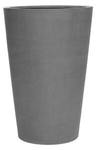 Pottery Pots Vonkajší kvetináč okrúhly Belle L, Grey (farba sivá), kolekcia Natural, kompozit Fiberstone, priemer 60 cm x v 90 cm, objem cca 183 l