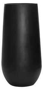 Pottery Pots Vonkajší kvetináč okrúhly Nax L, Black (farba čierna), kolekcia Natural, kompozit Fiberstone, priemer 50 cm x v 100 cm, objem cca 158 l