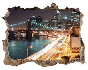 Fototapeta díra na zeď 3D New york v noci nd-k-26643680